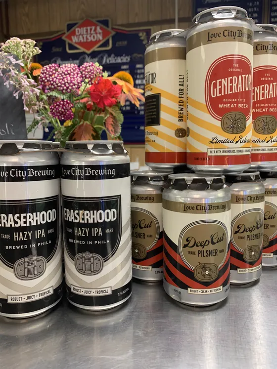 Love City cans on the shelf