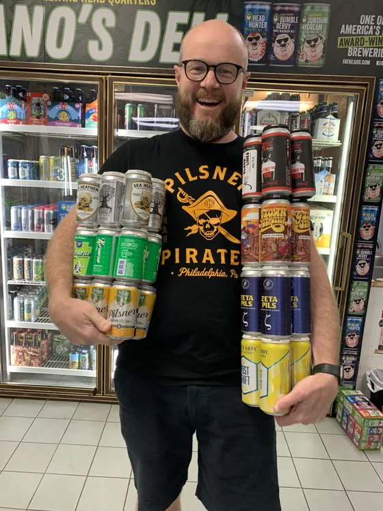 Matt very excited about some new brews